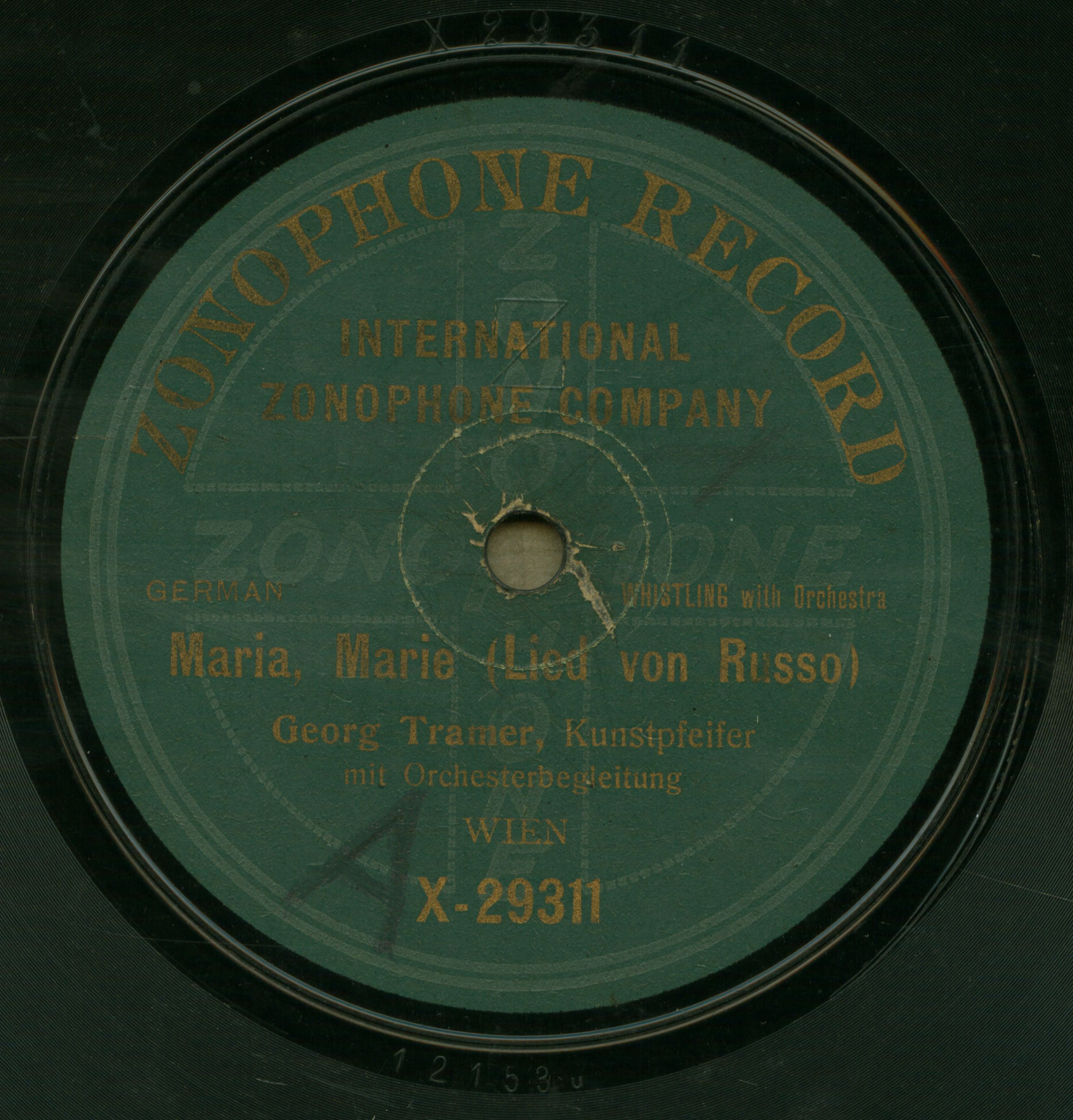 Georg Tramer, Kunstpfeifer mit Orchesterbegleitung